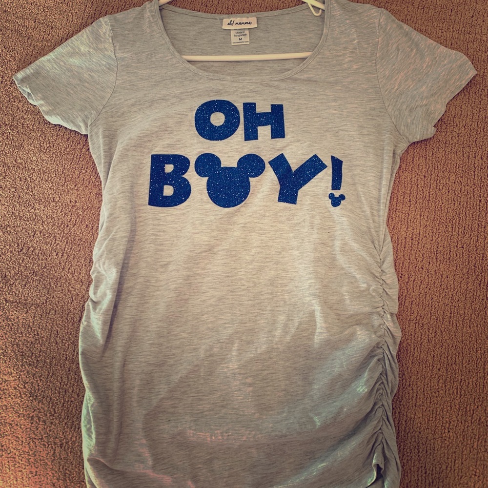 Maternity boy gender reveal shirt